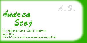 andrea stoj business card